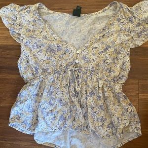 Wild Fable Flowy Flower Crop Top